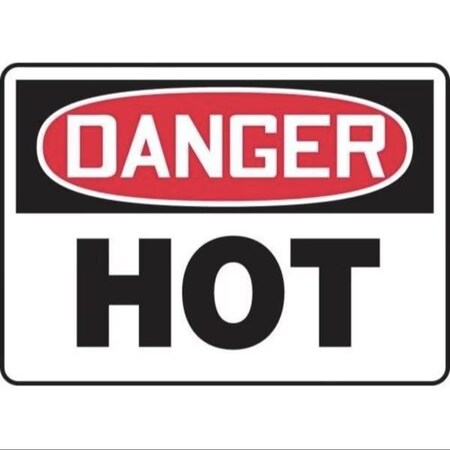Accuform OSHA DANGER SAFETY SIGN HOT 7 in  X FRMCPG019VP FRMCPG019VP